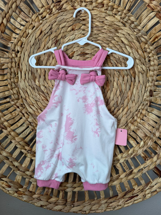 Bree Pink white romper