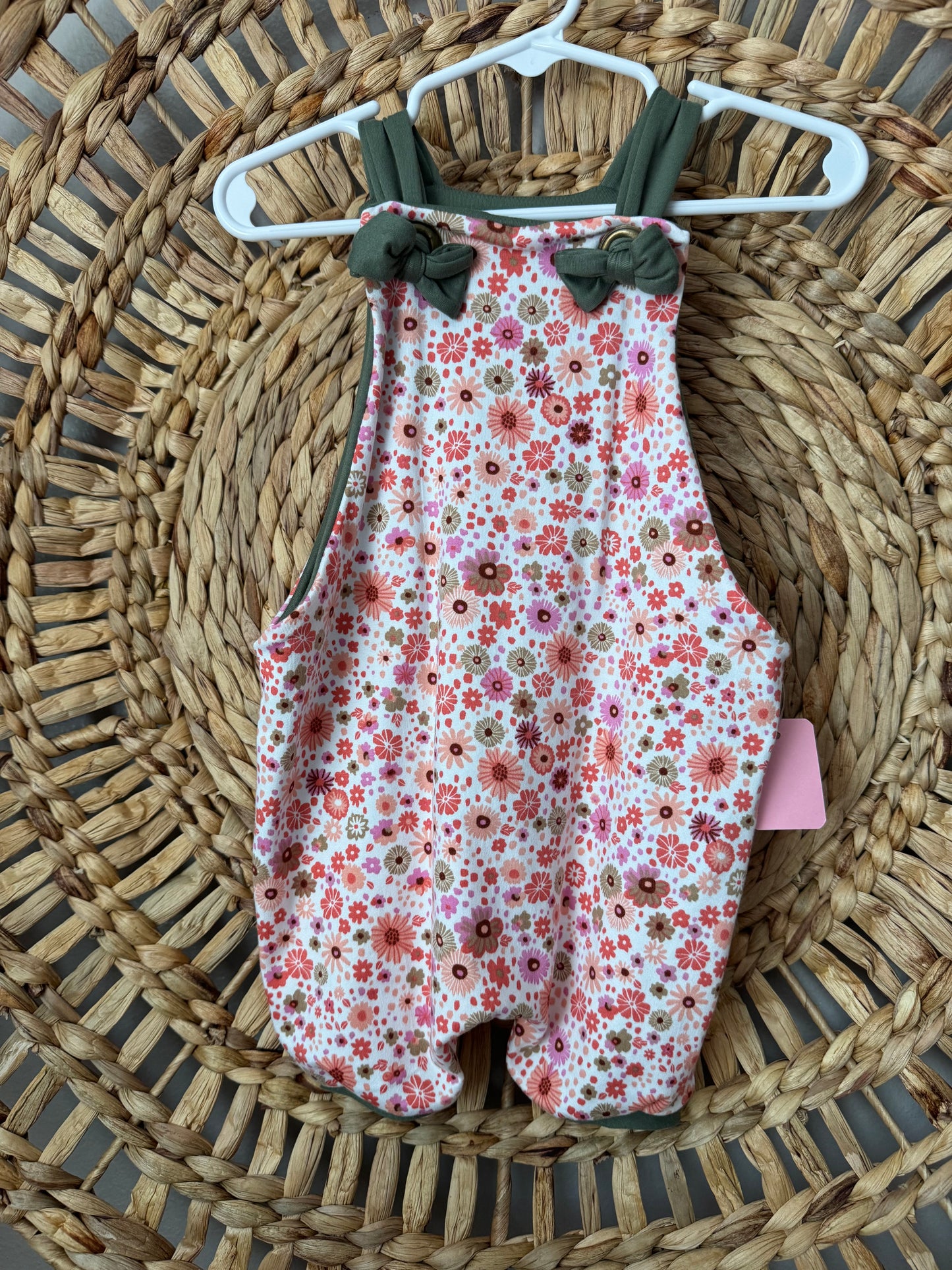 Bree pink floral romper