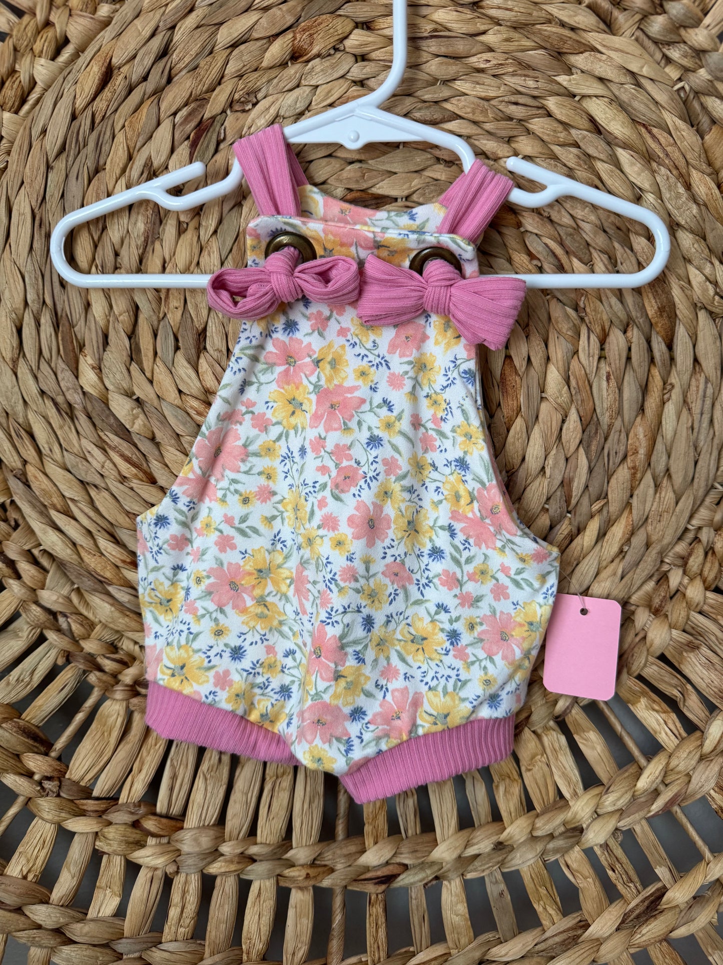 Bree pink floral romper