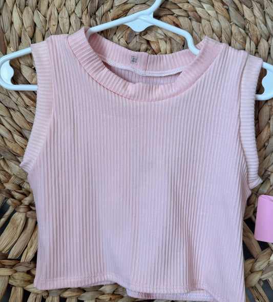 peachy blush crop top