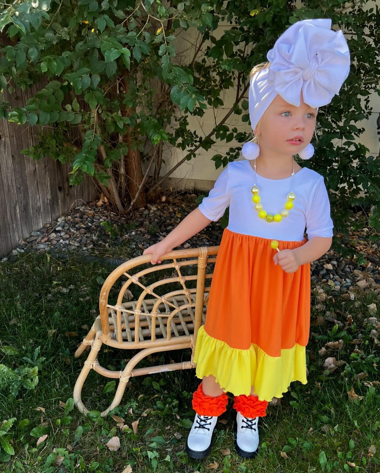 Meadow 2 tier dress ( Candy corn )