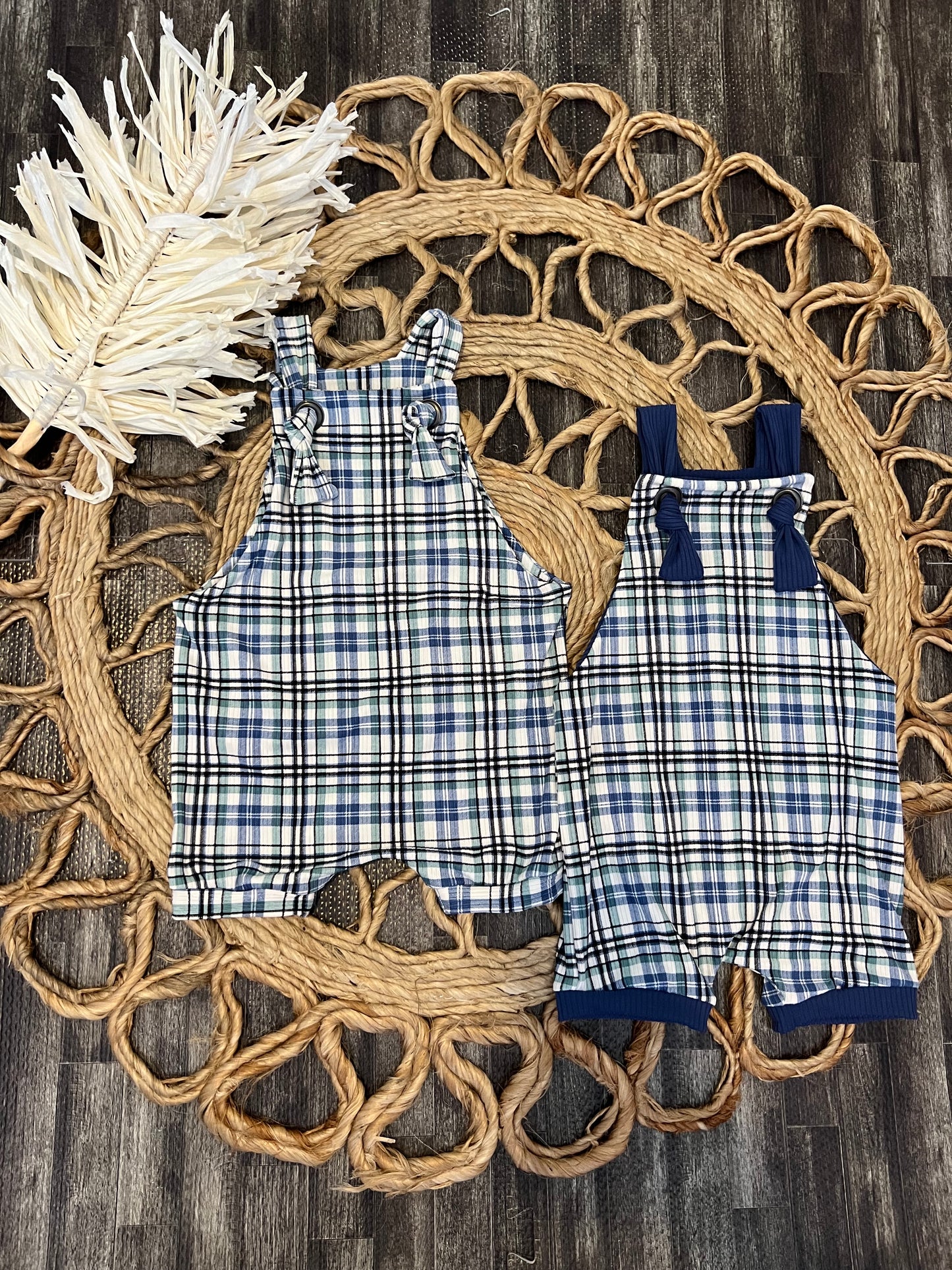 Blue Plaid with Blue Trim Beckham