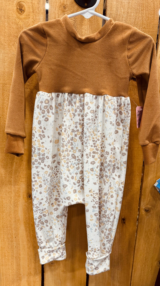 Tan / neutral Jersey Romper